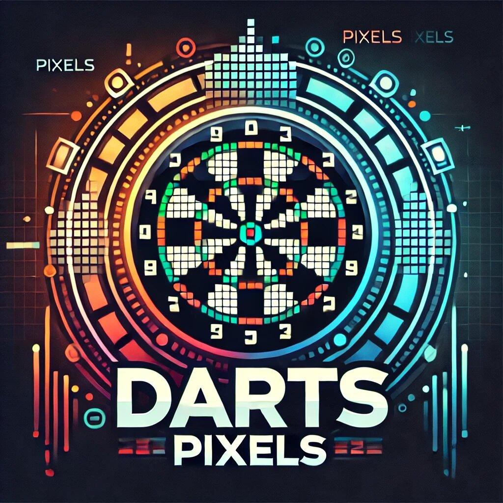 A player aiming at a high-tech digital dartboard with interactive projection games at Pixels Darts in Playa Las Américas, Tenerife. Perfect for a fun and competitive experience!